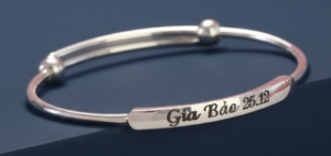 Vòng bạc trẻ em bạc 925 nhỏ gọn, an toàn cho da bé